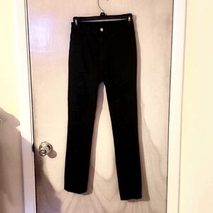streight leg black ripped jeans size xs